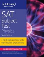 SAT Subject Test Physics (Kaplan Test Prep) [Tenth ed.]