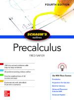 Schaum’s Outline of Precalculus [4th ed.]
 1260454207, 9781260454208