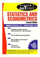 Schaum's outline of theory and problems of statistics and econometrics [2nd ed]
 9780071348522, 0-07-134852-2, 0071395687