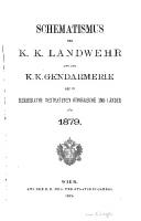Schematismus der k. k. Landwehr und der k. k.  Gendarmerie der im Reichsrate vertretenen Königreiche und Länder für 1879