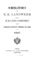 Schematismus der k. k. Landwehr und der k. k.  Gendarmerie der im Reichsrate vertretenen Königreiche und Länder für 1887