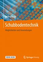 Schubbodentechnik: Möglichkeiten und Anwendungen [1. Aufl.]
 9783658315023, 9783658315030