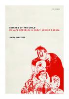 Science of the Child in Late Imperial and Early Soviet Russia
 0198825056, 9780198825050