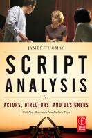 Script Analysis for Actors, Directors, and Designers, Fourth Edition [4 ed.]
 024081049X, 9780240810492