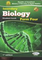 Secondary Biology. Student book. Form Four
 9781941940419