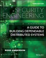 Security Engineering: A Guide to Building Dependable Distributed Systems
 9781119642787, 9781119642831, 9781119642817, 2020948679