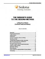 Sedona Method - The insider's guide to sedona method by Lester Levenson