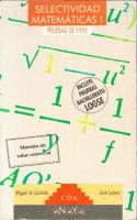 Selectividad Matematicas I Pruebas de 1995