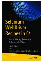 Selenium WebDriver Recipes in C#: Practical Testing Solutions for Selenium WebDriver [3 ed.]
 9798868800221, 9798868800238