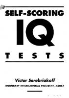 Self-Scoring IQ Tests [Paperback ed.]
 0760701644, 9780760701645