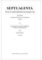 Septuaginta. Band 15 / Septuaginta 15: Vetus Testamentum Graecum. Auctoritate Academiae Scietiarum Gottingensis editum [4 ed.]
 9783525534267, 9783647534268, 3525534264