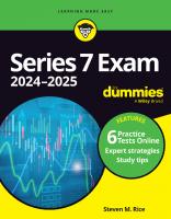 Series 7 Exam 2024-2025 For Dummies (+ 6 Practice Tests Online) (For Dummies (Business & Personal Finance)) [6 ed.]
 1394187033, 9781394187034