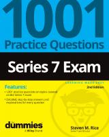 Series 7exam: 1001 Practice Questions For Dummies [2 ed.]
 1394192886, 9781394192885