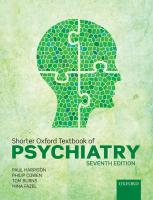 Shorter Oxford textbook of psychiatry [7 ed.]
 9780198747437, 0198747438