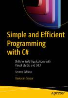 Simple and Efficient Programming with C# [2 ed.]
 9781484287361, 9781484287378