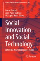 Social Innovation and Social Technology: Enterprise-New Technology Synergy [1st ed.]
 9783030609320, 9783030609337