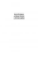 Social Problems and Social Control in Criminal Justice
 9781955055536