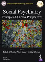 Social Psychiatry: Principles and Clinical Perspectives [1 ed.]
 9789354651021, 9789352704224