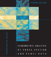 Solutions Manual and Supplementary Materials for Econometric Analysis of Cross Section and Panel Data [2ed.]
 0262232588, 978-0-262-23258-6, 9780262731836, 0262731835