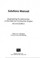 Solutions Manual for Engineering Fundamentals of the Internal Combustion Engine [2nd ed.]
 0131410350