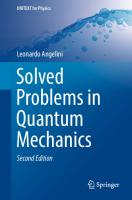 Solved Problems in Quantum Mechanics
 9783030184032