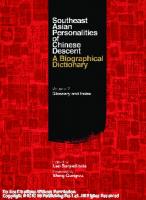 Southeast Asian personalities of Chinese descent. volume. II, Glossary and index : a biographical dictionary
 9789814414135, 9814414131, 9789814414142, 981441414X