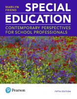 Special Education: Contemporary Perspectives for School Professionals [5 ed.]
 0134895002, 9780134895000