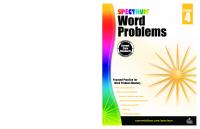 Spectrum Word Problems, Grade 4 [4, Workbook ed.]
 1624427308, 9781624427305
