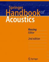 Springer Handbook of Acoustics [2 ed.]
 9781493907540, 9781493907557