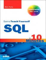 SQL+in+10+Minutes,+Sams+Teach+Yourself
 978-0672336072