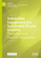 Stakeholder Engagement in a Sustainable Circular Economy: Theoretical and Practical Perspectives
 3031319362, 9783031319365
