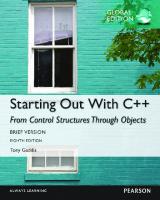 Starting Out with C++: From Control Structures Through Objects, Brief Version
 9780134037325, 129211942X, 9781292119427, 0134037324