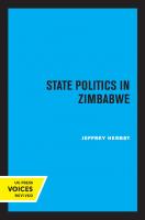 State Politics in Zimbabwe [Reprint 2019 ed.]
 9780520337947