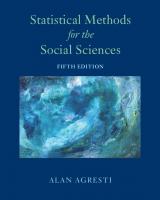 Statistical Methods For The Social Sciences (5th Edition) [5th ed.]
 013450710X,  9780134507101