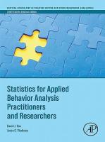 Statistics for Applied Behavior Analysis Practitioners and Researchers [First ed.]
 9780323998857