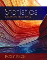 Statistics: Learning from Data [Hardcover ed.]
 0495553263, 9780495553267