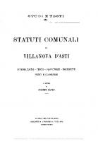 Statuti comunali di Villanova d'Asti
 8821000982, 9788821000980