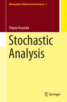 Stochastic Analysis [1st ed.]
 9789811588631, 9789811588648