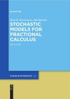 Stochastic models for fractional calculus [2 ed.]
 9783110559071, 9783110560244