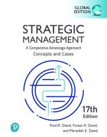 STRATEGIC MANAGEMENT Concepts and Cases [17 global ed.]
 1292441402, 9781292441405
