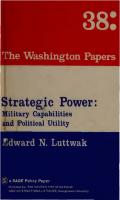 Strategic Power - Military Capabilities and Political Utility
 0803906595