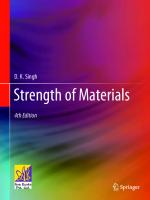 Strength of Materials [4 ed.]
 3030596664, 9783030596668