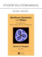 Student Solutions Manual for Non Linear Dynamics and Chaos: With Applications to Physics, Biology, Chemistry, and Engineering [3 ed.]
 9780429293979, 9780367265663