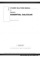 Student solutions manual for Stewart's Essential calculus 2nd ed
 9781133490944, 1133490948