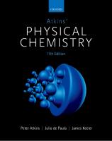 Student Solutions Manual to Accompany Atkins' Physical Chemistry [11 ed.]
 9780198807773, 0198807775
