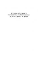Studies on Florence and the Italian Renaissance in Honour of F.W. Kent (Europa Sacra)
 9782503552767, 2503552765