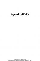 Supercritical Fluids. Chemical and Engineering Principles and Applications
 9780841210103, 9780841211667