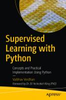 Supervised Learning with Python: Concepts and Practical Implementation Using Python [1st ed.]
 9781484261552, 9781484261569