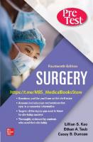 Surgery PreTest Self-Assessment and Review, 14E [14th Edition]
 9781260143621
