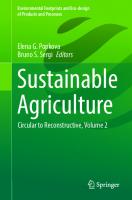 Sustainable Agriculture: Circular to Reconstructive, Volume 2 (Environmental Footprints and Eco-design of Products and Processes) [1st ed. 2022]
 9789811911248, 9789811911255, 981191124X